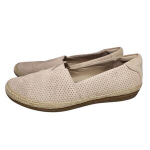 Clarks Collection Women Danelly Sky Espadrille Slip-Ons Blush Suede Size 6.5